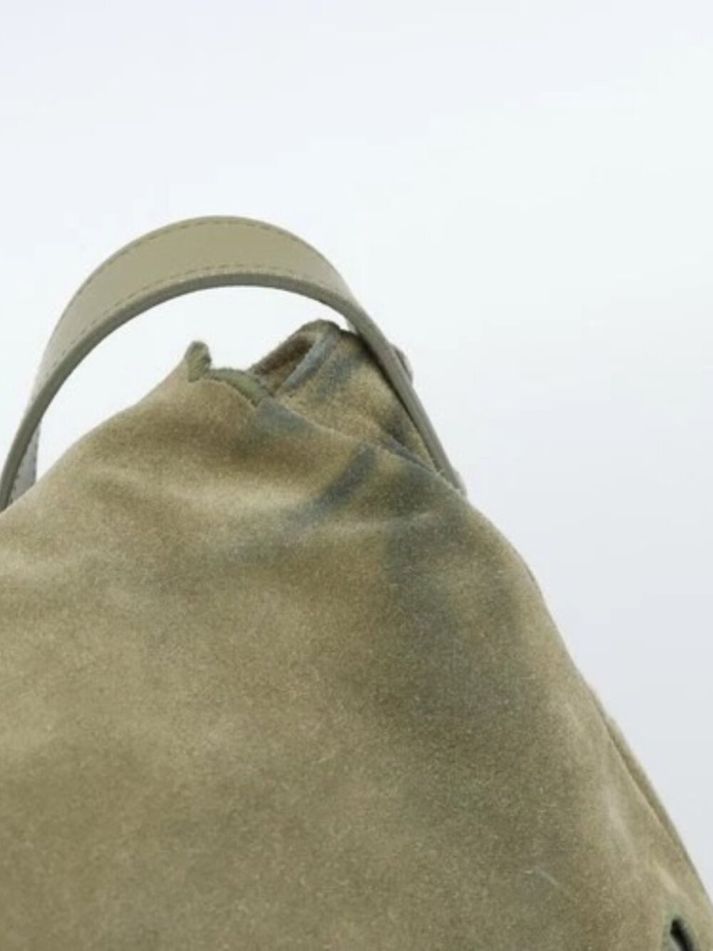 CHANEL Shoulder Bag Suede Leather Khaki Silver CC Auth mr2540A - Picture 8 of 16